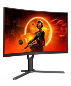 AOC 31.5' QHD Curved Monitor (CQ32G4E) - 180Hz VA, 0.5ms MPRT, 1500R curve, 121% sRGB, DP 1.4, HDMI 2.0, Delta E<2, tilt adjustable, 3500 1 contrast