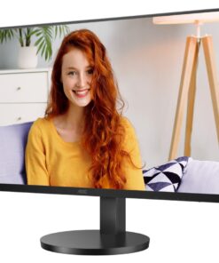 AOC 27' IPS 4K 3840 x 2160 UHD, HDR10, Speakers, Flicker FREE, HDMI 2.0 x 2, DisplayPort 1.4 x 1 black. VESA 100, Height Adjust, Office Monitor
