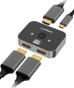 mbeatÂ® 8K Bi-directional HDMI 2.1 Switch 2 In 1 Out /1 In 2 Out 8K@60Hz resolution, plug-and-play convenience USB-C power input Maximum 8K /60Hz