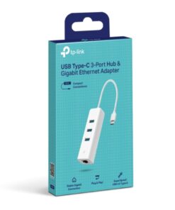 TP-Link UE330C USB 3.0 Type-C to Gigabit Ethernet Network Adapter with 3-Port USB 3.0 Type-A Hub
