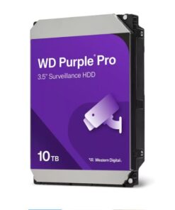 Western Digital WD102PURP Purple Pro 10TB 3.5' Surveillance HDD 7200RPM 256MB SATA3 265MB /s 550TBW 24x7 64 Cameras AV NVR DVR 2.5mil MTBF 5yrs