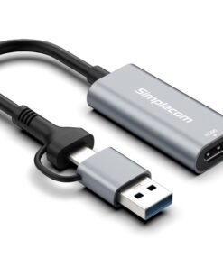 Simplecom DA306C USB 3.0 and USB-C to HDMI Video Card Adapter Full HD 1080p