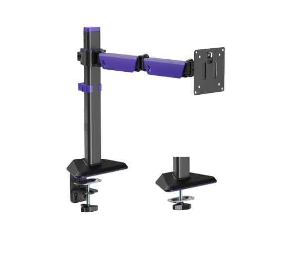 Brateck LDT89-C012 Amethyst Articulating Gaming Monitor Arm Matte Black, Fit Screen Size 17'-40' Up to 12 KG, VESA 75x75,100x100 (LS)