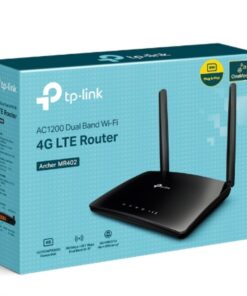 TP-Link Archer MR402 AC1200 Wireless Dual Band 4G LTE Router, 867 Mbps at 5 GHz + 300 Mbps at 2.4 GHz, 4G Cat4 150 /50 Mbps