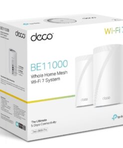 TP-Link Deco BE65 Pro(2-pack) BE11000 Whole Home Mesh WiFi 7 System, 688 Mbps at 2.4 GHz + 4320 Mbps at 5 GHz + 5760 Mbps at 6 GHz