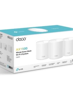 TP-Link Deco X1500(3-pack) AX1500 Whole Home Mesh Wi-Fi 6 System, 300 Mbps at 2.4 GHz + 1201 Mbps at 5 GHz