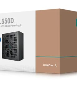 DeepCool PL550D 550W 80+ Bronze Certified Non-Modular ATX Power Supply(Direct Cable), 120mm Fan, DC to DC, ATX3.1, 100,000 MTBF, 85% Efficiency