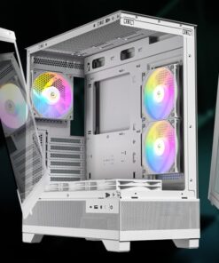 Antec CX700 ARGB White, ATX, USB Type-C 3.2 Gen 2, Tool Free Panels, Vertical Cooling, 3x 120mm PWM ARGB Fans, Heat dissipationg Gaming Case