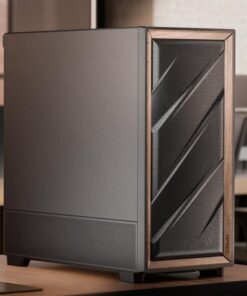 Antec Flux SE ATX, E-ATX, matx, Walnut Wood Trim Solid Side Panel, 5 x PWM Fans, Multi-Direction Vent design, Removable Top Cooling Bracket. Case