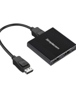 Simplecom CM214 DisplayPort Splitter 1 IN 2 OUT MST Hub for Dual Extended Screens 4K DP 1.4