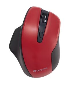 Verbatim Silent Ergonomic Wireless LED Mouse Red