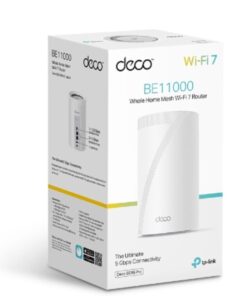 TP-Link Deco BE65 Pro(1-pack) BE11000 Whole Home Mesh WiFi 7 System , 688 Mbps at 2.4 GHz + 4320 Mbps at 5 GHz + 5760 Mbps at 6 GHz