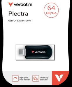 Verbatim Plectra USB-C Flash Drive Black 64GB