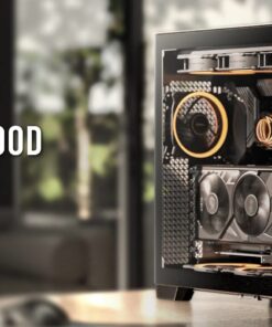 Antec C8 CURVE Wood E-ATX, ATX Seamelss View Front and Side, USB-C, 4mm Tempered Glass, 360mm liquid cooler top, bottom, side. 2x USB 3.0 Black Case