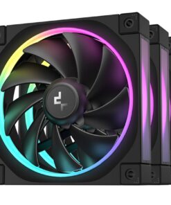 DeepCool FL12 3IN1 (3-Pack) 120mm Unique ARGB Fans, Low Noise, 4-pin PWM, Fluid Dynamic Bearing, Addressable RGB LED