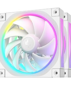 DeepCool FL12 3IN1 WH (3-Pack) 120mm Unique ARGB Fans, Low Noise, 4-pin PWM, Fluid Dynamic Bearing, Addressable RGB LED