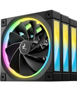 DeepCool FL12R 120mm (3-Pack) Unique Addressable RGB High Performance Fans, Low Noise, 4-pin PWM, Fluid Dynamic Bearing
