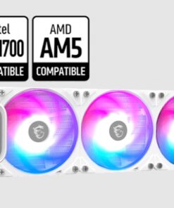 MSI MAG CORELIQUID A13 360 WHITE, 2.4', IPS, USB 2.0 pin header, SATA, 2 fans, Two Ball Bearing, AM5  / AM4, 3 Year warranty