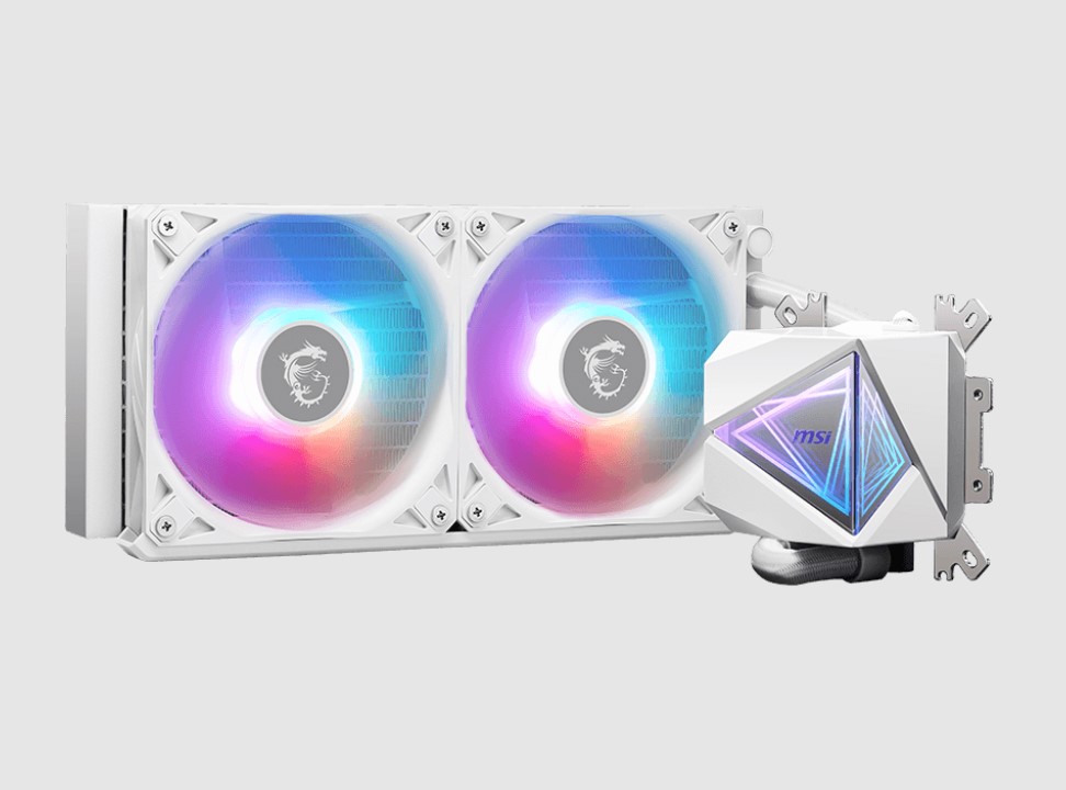 MSI MAG CORELIQUID I240 White Liquid CPU Cooler, LGA 1150 /1151 /1155 /1156 /1200 /1700+ Next gen AM5 /AM4 3y warranty