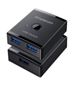 Simplecom KM125 Bi-Directional 2-Way USB 3.0 Switch 1 In 2 Out (2 In 1 Out) 5Gbps Ideal for sharing USB device between 2 computers