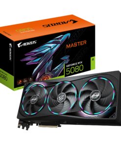 Gigabyte AORUS GeForce RTXâ„¢ 5080 MASTER 16G, 2805 MHz, CUDA 10752, 30 Gbps, GDDR7, 256 bit, PCI-E 5.0, PSU 850W, DisplayPort 2.1b x3 HDMI 2.1b x1