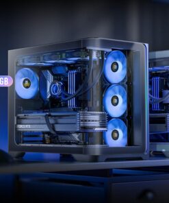 Antec C5 Curve ARGB ATX mATX, Dual Chamber, 4x Perfromance PWM ARGB fans, 4mm TG, USB Type-C 3.2 Gen 2 x 1, Mid Tower White Case