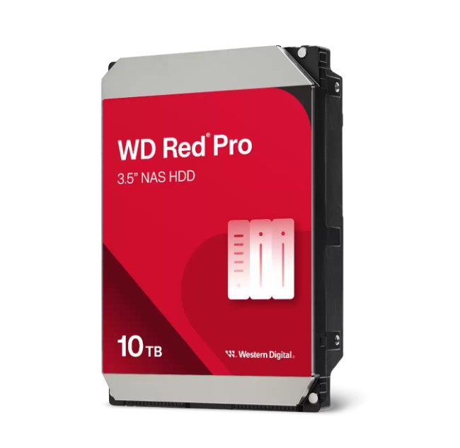 Western Digital WD Red Pro 10TB 3.5' NAS HDD SATA 7200RPM 512MB up to 267MB /s CMR 5yrs warranty