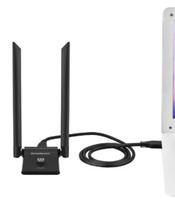 Simplecom NW628v2 AX1800 Dual Band WiFi 6 USB Adapter with 2x 5dBi High Gain Antennas