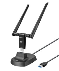 Simplecom NW811v3 AX5400 Tri-Band WiFi 6E USB Adapter with 2x 5dBi High Gain Antennas