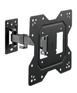 BrateckEconomical Full-Motion TV Wall Mount For 23'-43' Fit Curved TV up to 30KG, VESA 100x100,100x200,200x100,200x200 Fine Texture Black (LS)