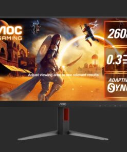 AOC 27' Gaming Monitor - QHD 260Hz (OC), 0.3ms MPRT, IPS panel, 118% sRGB, 1.07B colors, DP 1.4+DSC, HDMI 2.0, Delta E<2, fully adjustable stand (LS)