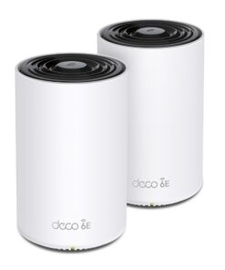 TP-Link Deco XE75 AXE5400 Tri-Band Mesh Wi-Fi 6E System (2-pack) 574 Mbps at 2.4 GHz + 2402 Mbps at 5 GHz + 2402 Mbps at 6 GHz
