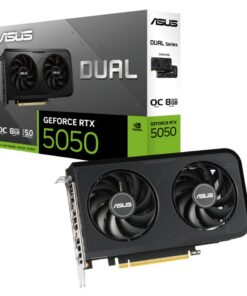 ASUS nVIDIA GeForce DUAL RTX5050 8GB GDDR6 OC Edition, 2560 CUDA, 2677MHz, 128-bit, 7680x4320, PCIe 5.0