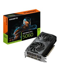 Gigabyte GeForce RTXâ„¢ 5060 WINDFORCE 2 MAX OC 8G, 2512MHz, CUDA 3840, 28Gbps, GDDR7, 128 bit, PCI-E 5.0, PSU 550W, DisplayPort 2.1b *3 HDMI 2.1b *1