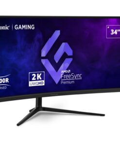 ViewSonic 34' Curved 3440x1440, 180Hz 1ms 1500R, HDR10,Adaptive Sync,2x HDMI,2x DP,Speaker,VESA 100 VX3418-2K Office Gaming Ultra Wide Monitor,3YARW