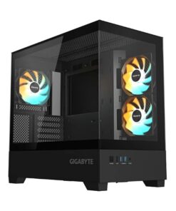 (LS) Gigabyte C201 PANORAMIC, Mid Tower, mini-ITX /m-ATX, Black, H431x W242x D430 mm, 5 Slots, USB 3.0 x2, H=502 W=313 D=525 mm