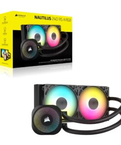 Corsair NAUTILUS 240 RS ARGB Liquid CPU Cooler - Black 240mm Rad, 2x PWM fans, RGB, Copper Cold Plate, 400mm Tubing, Intel and AMD Support
