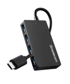 Simplecom CH352 USB-A to 4xPort SuperSpeed USB 3.2 Gen1, 5Gbps, plug and play, bus-powered, ABS, 76Ã—41Ã—11mm, 35g, 15cm cable, Win /macOS /Linux compatible