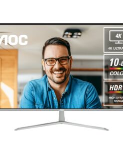 AOC 31.5' 4K Monitor - UHD 3840Ã—2160 @60Hz, VA panel, 4ms GtG, 124% sRGB, DP 1.4, HDMI 2.0, 1.07B colors, Delta E<2, tilt adjustable (LS)