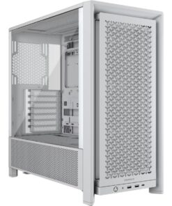 Corsair FRAME 4000D RS Modular Mid-Tower PC Case - White, ATX, 430mm GPU, 170mm CPU cooler, 360mm rad, 1x USB-C 3.2 Gen 2