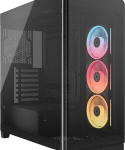 Corsair FRAME 4500X LX-R RGB LINK Panoramic Glass Mid-Tower PC Case Black  up to 460mm GPU, 360mm radiators, rich I /O, and versatile fan /rad mounts