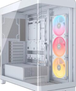 Corsair FRAME 4500X LX-R RGB LINK Panoramic Glass Mid-Tower PC Case White  up to 460mm GPU, 360mm radiators, rich I /O, and versatile fan /rad mounts