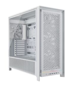Corsair FRAME 5000D RS HIGH-AIRFLOW MID-TOWER PC CASE - WHITE, ATX, 450mm GPU, 175mm CPU cooler, 360mm rad, 4x RS140, 1x USB-C 3.2 Gen2