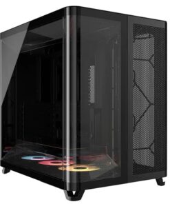 Corsair AIR 5400 RS-R ARGB Mid-Tower ATX Case - Black, Triple-Chamber, 360mm Rad Support, Glass Panels, USB-C, ATX /E-ATX, 2x SSD, 1x HDD
