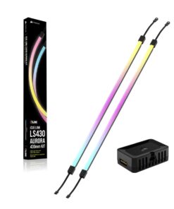 Corsair iCUE LINK LS430 Aurora RGB Light Strips - 430mm Kit - 430Ã—10Ã—10mm, magnetic mount, black, addressable LEDs