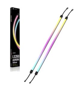 Corsair LS350 Aurora RGB Light Strips - 350mm - 350Ã—10Ã—10mm, black, magnetic mount, addressable LEDs, iCUE compatible, flexible