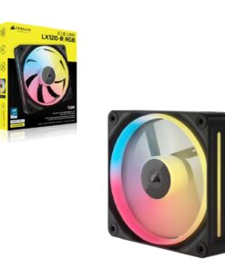 Corsair iCUE LINK LX120â€‘R RGB 120â€¯mm PWM Reverse Fan Expansion Single Pack - Black  66.7â€¯CFM, 2400â€¯RPM, 37.7â€¯dBA, 0.4â€¯A,Static Pressure, Magnetic Dome