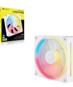 Corsair iCUE LINK LX120â€‘R RGB 120â€¯mm PWM Reverse Fan Expansion Single Pack - White  66.7â€¯CFM, 2400â€¯RPM, 37.7â€¯dBA, 0.4â€¯A,Static Pressure, Magnetic Dome