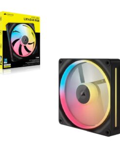 Corsair iCUE LINK LX140-R RGB 140mm PWM Reverse Fan Expansion Single Pack - Black  90.6 CFM, 2000 RPM, 38.3 dBA, 0.45A, Static Pressure, Magnetic Dome