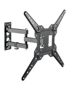 Brateck LPA68-443 Economical Full-Motion TV Wall Mount, Fit Screen Size  23'-55' Up to 30 KG, Fine Texture Black,382x430x430mm (new)